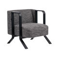 Modern Luxury Metal Leg Upholestered Seat Armchair Single Sofa Chair Living Room Furniture
