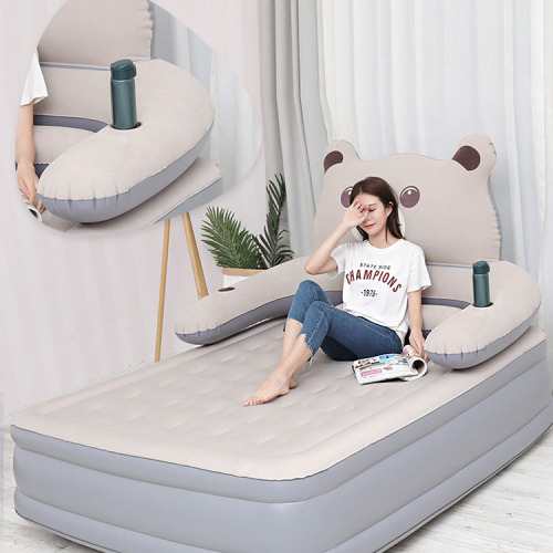 Soft Air Mattress Bed with backrest bear bed