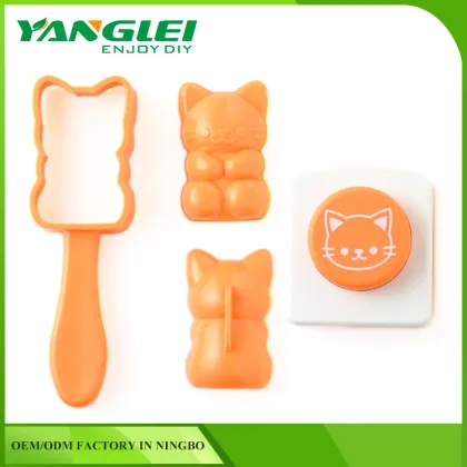 Premium Plastic lovely Cat Shaped Seaweed Nori Cutter with YANGLEI