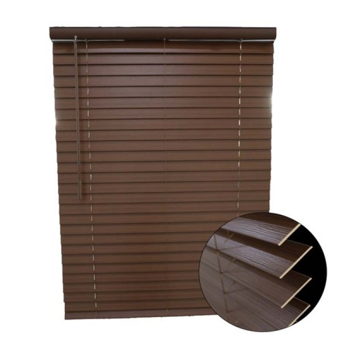 50 mm -es Slats PVC vezeték nélküli műfa redőnyök