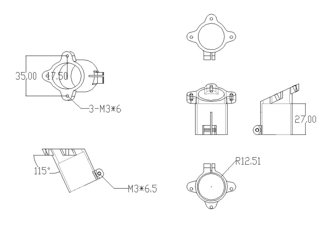 25mm Landing Gear Mount dimension