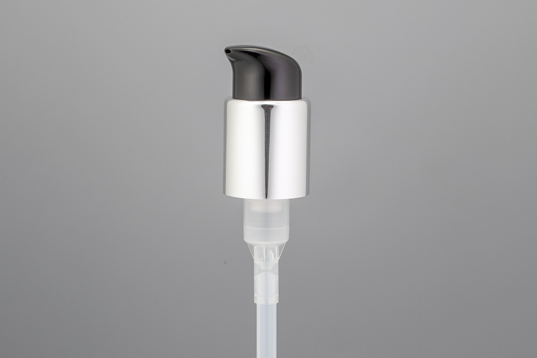 24/410 Shiny Silver Left-Right Locking Pump for Serum & Foundation