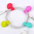 3 Colors Soft Silicone Magnetic Wire Cable Organizer Key Cord Earphone Storage Holder Clips Cable Winder For Data Cable