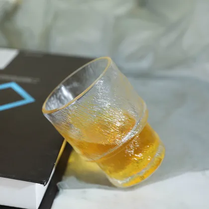 Vintage American Retro Begonia Flower Glass for Drinks