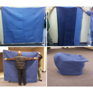 Дешевые подвижные одеяла 72 X 80 дюймов PRO, упаковка из 12, синий / черный
