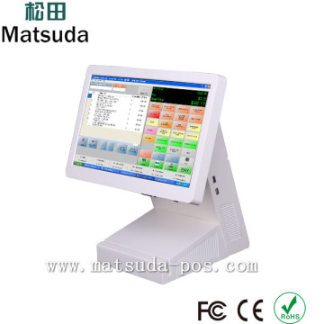 restaurant 12 inch TFT LED 1366*768 touch screen pos system with VFD8 customer display