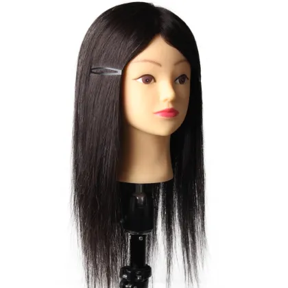 100% Human Hair Training Head Hair Dressing Training Doll Head Mannequin Heads With Real Hair