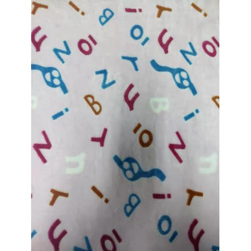 100% Polyester Double Side Flannel with Letter Printing