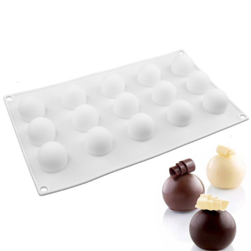 3D Silicone Molds Mini Truffle 15 Hole Round Ball Shaped Baking Moulds Cake Mold Bakeware Baking Mold Kitchen Tools