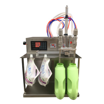 2-Head Semi-Automatic Bag Washing Liquid Filling Machine for Nutrient and Pure Water