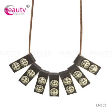 Wholesale Punk Style Metal Pendant Genuine Cow Leather Bracelet