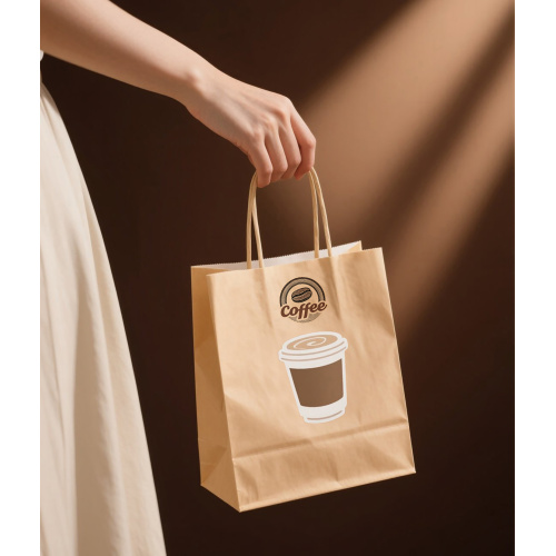 Brown paper bags with handles