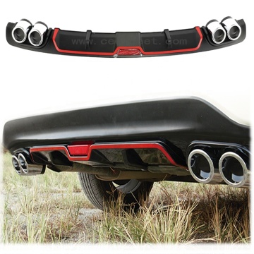 Universal Black Rear Bumper Lip for Corolla 2014-2018 - Wholesale Automotive Parts Exhaust Tip PP Material Rear Diffuser