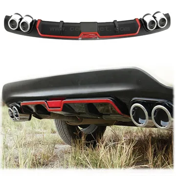 Universal Black Rear Bumper Lip for Corolla 2014-2018 - Wholesale Automotive Parts Exhaust Tip PP Material Rear Diffuser