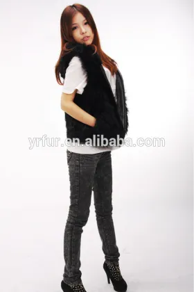 YR242 Customize Order Welcome Real Fur Fashion Kalgan Lamb Fur Vest for Women