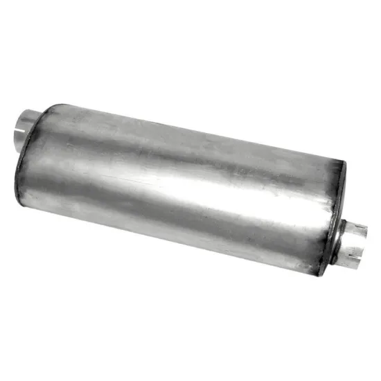 Heavy Duty Aluminized Steel Oval Truck Exhaust Muffler" could be condensed to:

"Aluminized Steel Oval Truck Exhaust Muffler" 

However, for a search engine title, we might want it to be more direct and keyword-rich. So a suitable title would be:

"Alumin