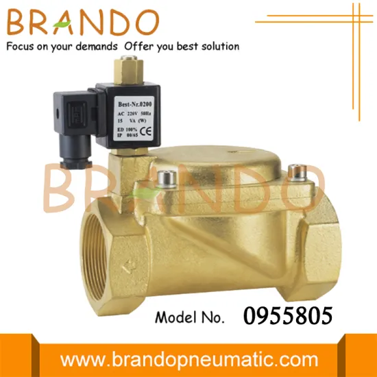 0955805 2'' Normally Open Brass Solenoid Valve