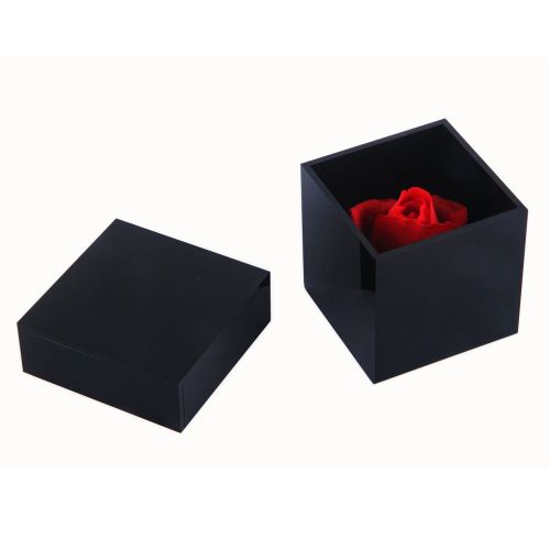 Small Acrylic Black Square Box