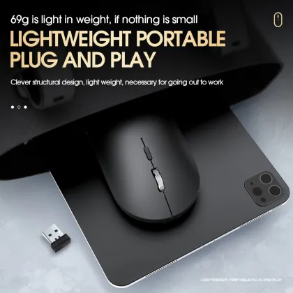 BT4.0 Wireless Mouse: Rechargeable USB Charging Silent 2.4GHz Wireless Mouse