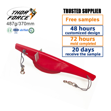 Thorforce Oemodm 370 mm 487g Big Game Deep Sea Top Agua de aluminio Aleación giratoria Forma de pájaro con señuelo de pesca de madera