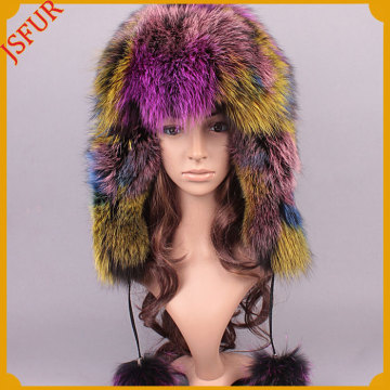 2016 luxury soft winter warm wholesale genuine fox fur hat