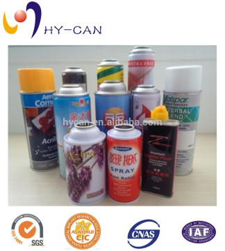 Different sizes of empty aerosol tin can for aerosol products
