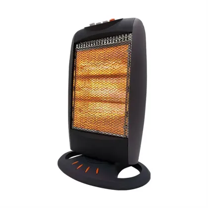 2024 220V 1200W Electric Heater with Safety Switch and Halogen Lighting
