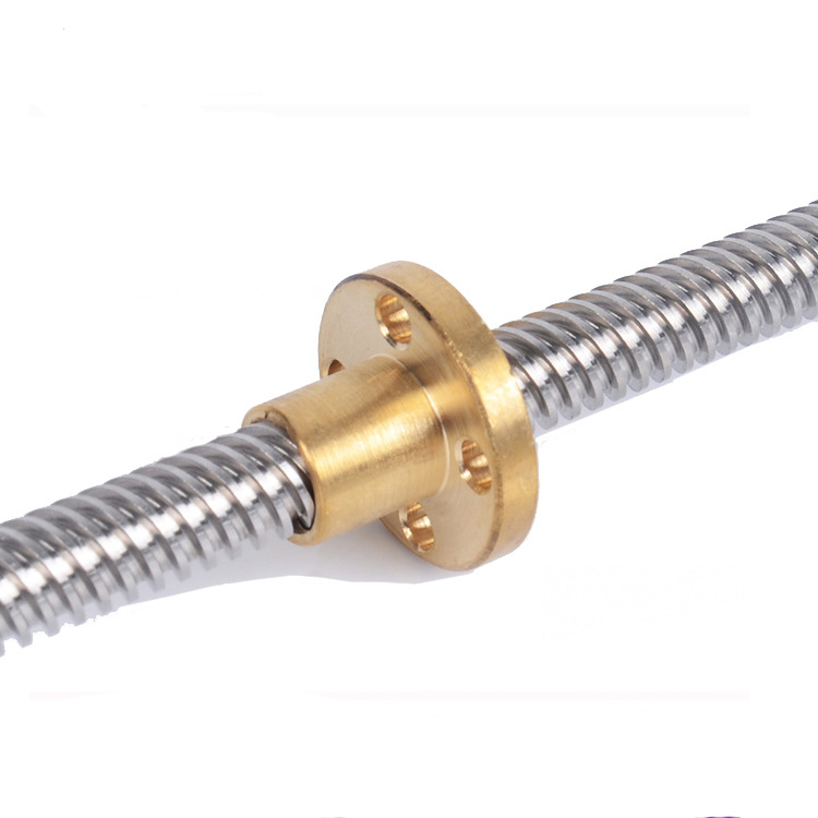 Stainless Steel TR8 T5 T6 T8 T10 T12 3D Printer Trapezoidal Screw Lead Screw with Brass Nut