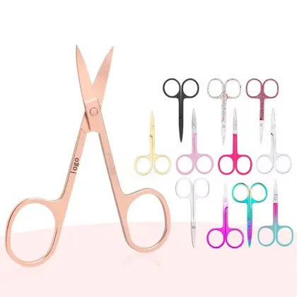 Colorful Stainless Steel Makeup Scissors - Lash and Eyebrow Trimming Tool