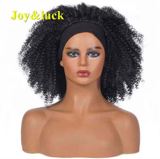 Wholesale Wigs Hairband African Ladies Hair Head Band Short Kinky Curly Headband Wigs for Black Women Synthetic Hair Wigs