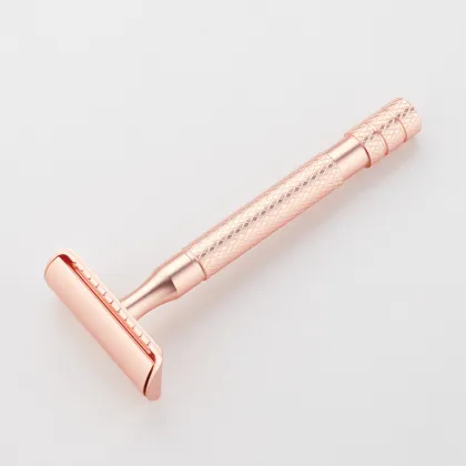 Classic Mens Safety Razor: Brass & Stainless Steel Double Edge Shaving Tool for Smooth Shaves