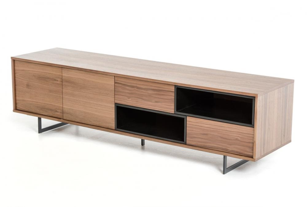 Modern Walnuss Holzfurnier TV Stand