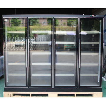 2000L 5 Layer 4 Door Remote Cooling System Display Chiller Showcase