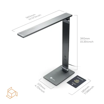 TaoTronics Metal LED Desk Lamp, 100% Premium Metal Body, Touch-Sensitive Control, 4 Light Modes Glare-Free, Adjustable Arm