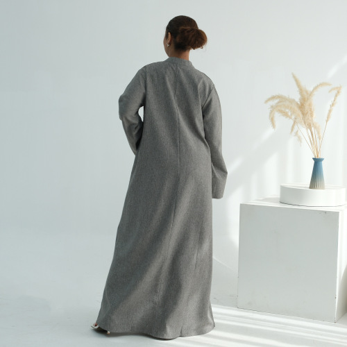 لباس کتانی بسته Abaya روپوش گشاد مینیمالیست