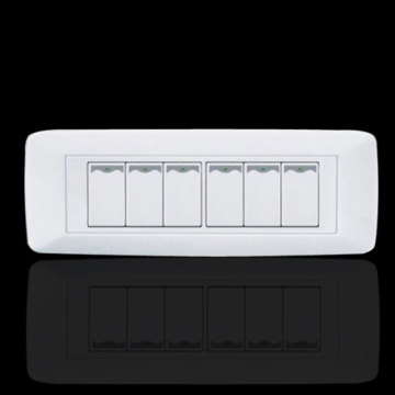 six gang wall switch big plate