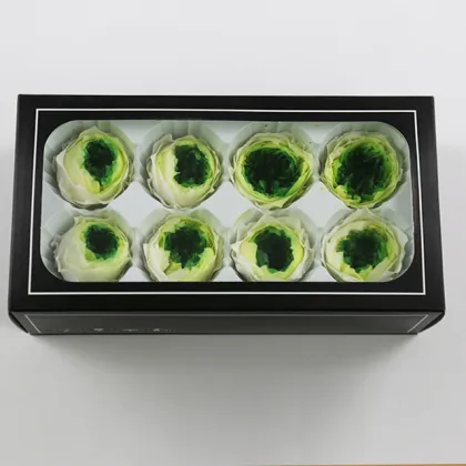 4-5 cm Real Touch Dried David Austin Eternelle Roses for Christmas and Valentine's Day Decoration