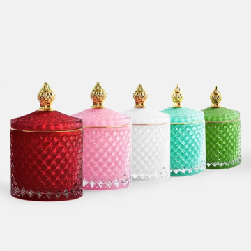 SNW 250ml Emboss Surface Sublimation Candle Jars - Unique Empty Candle Vessels