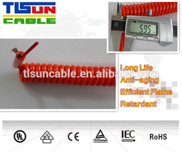 12 cores UL2464 300V PVC shielded spiral cable