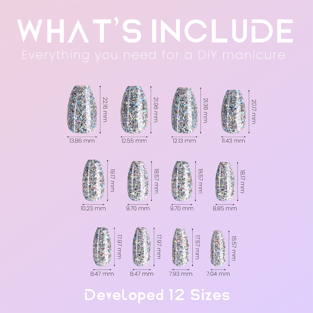 Iridescent Sequins Flakes Nail