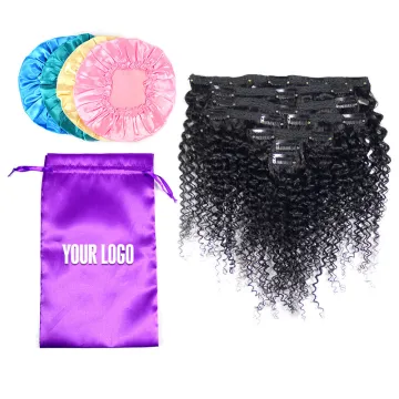 unprocessed cuticle aligned brazilian hair, 120g/set 8pcs kinky curl clip in kinky hair extension
