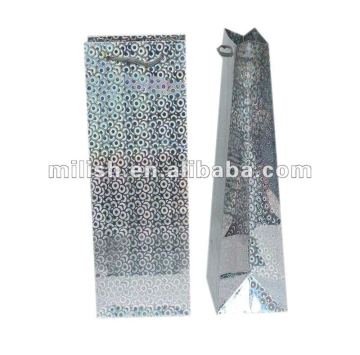 2012 New design Hologram paper wine bottlle bag