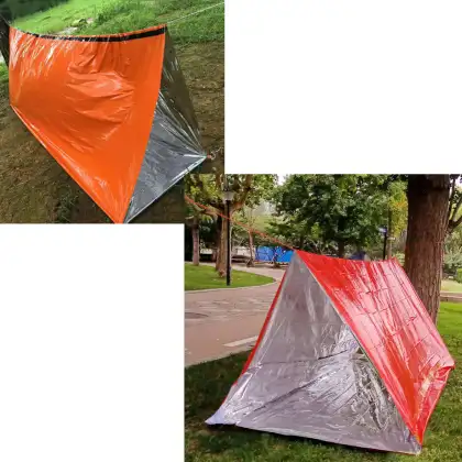 Emergency Survival Tent Shelter- 2 Person Mylar Emergency Tube Tent Survival Kit