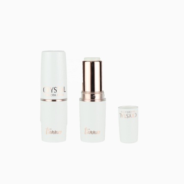 Custom Luxury White Lip Balm Container with Gold Printing Label