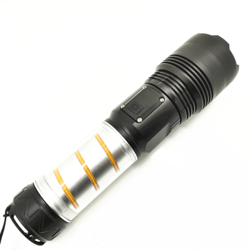 XHP70 90 Tactische zaklamp: 6 modi, USB -oplaadbare, super heldere, zoombare LED -fakkel voor nood- en buitengebruik
