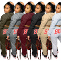 Plus Size Body Letter Stampa Tracksuit Nuovo design