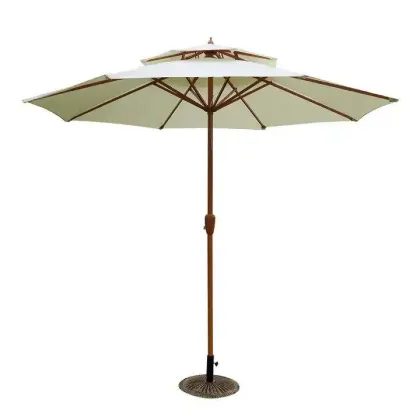 Unique Vintage Bali Garden Double Parasol