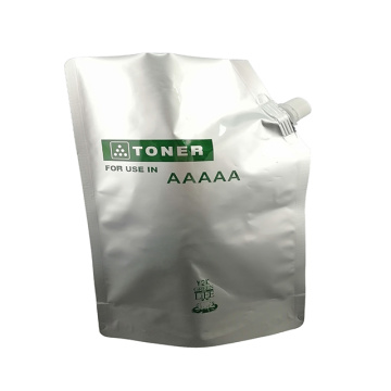 Custom standing nozzle bag for copier toner