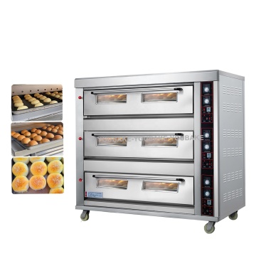 3 Deck Electric and Gas Deck Oven for Bread and Pizza Baking