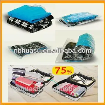 transparent vacuum storage bag for travel